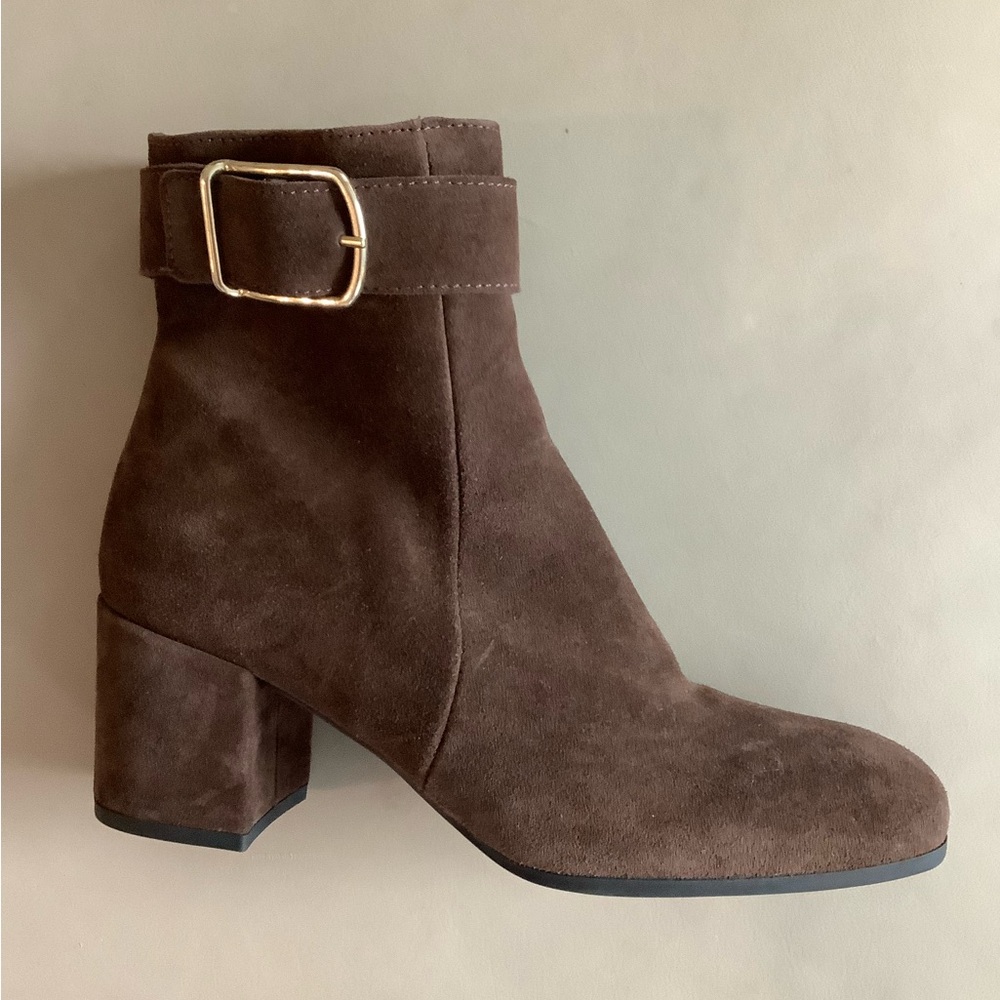 NWOT La CANADIENNE Montreal Jesse Waterproof Suede Buckle Ankle Boots Size 8